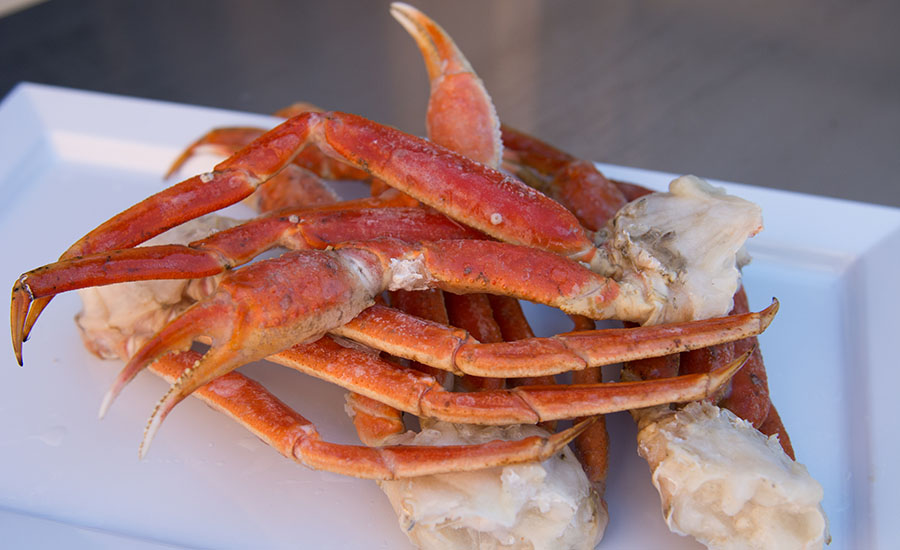 Crab legs TO-GO, boiled in typical New Orleans tradition.